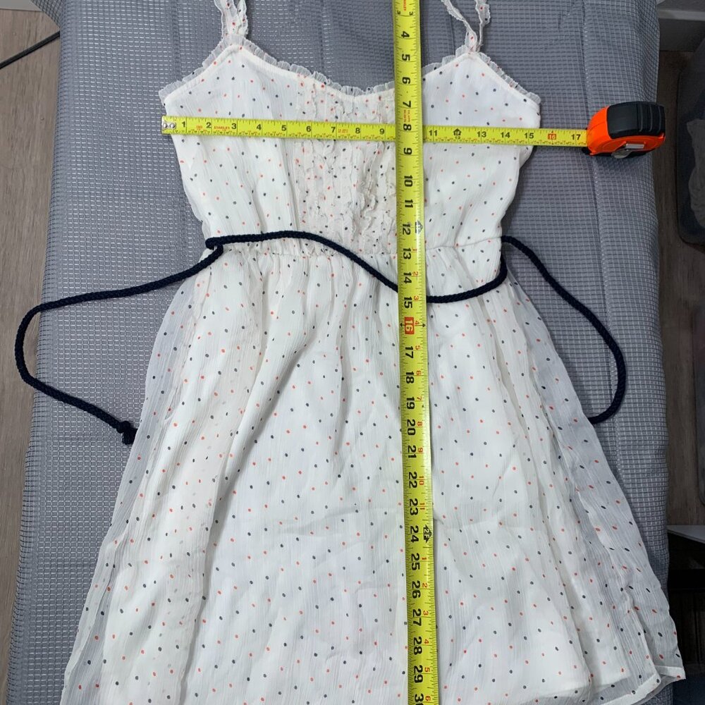 (E-147)ZARA Trafaluc White Polka Dot Dress Women Size S‎ Sleeveless Summer Lined - Picture 9 of 9